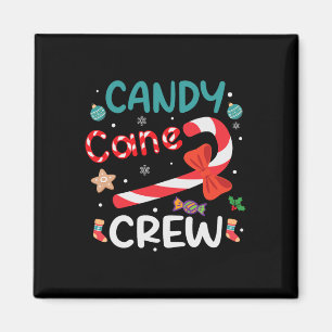 Candy Cane Crew Christmas Candy Cane Lover Xmas Pa Magnet