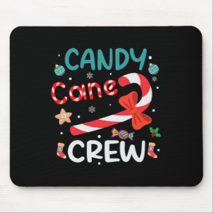Candy Cane Crew Christmas Candy Cane Lover Xmas Pa Mouse Pad