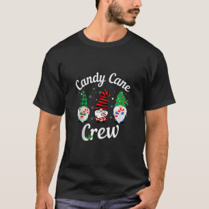 Candy Cane Crew Christmas Candy Love Gnome Matchin T-Shirt