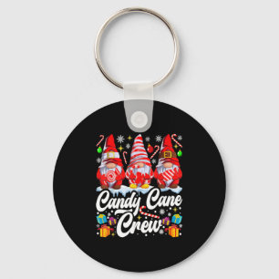 Candy Cane Crew Christmas Candy Lover Gnome Key Ring