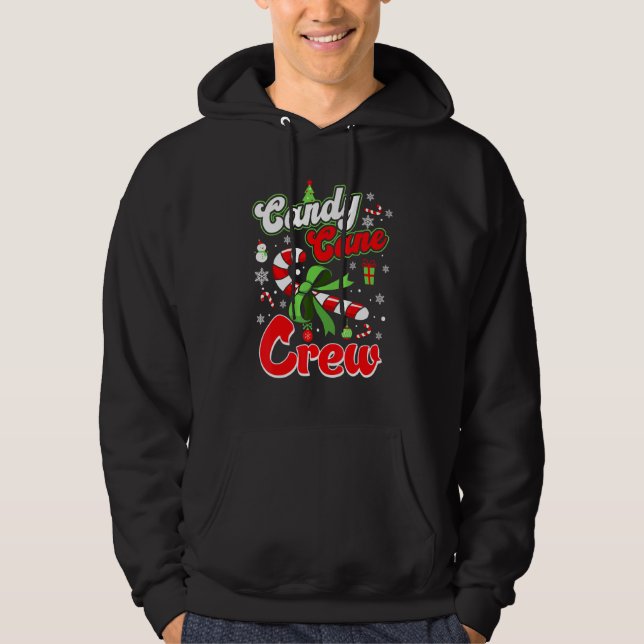Candy Cane Crew  Christmas Candy  X mas Hoodie (Front)
