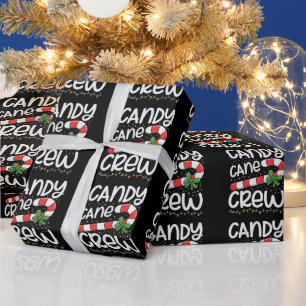 Candy Cane Crew Christmas Family Xmas Holiday Wrapping Paper