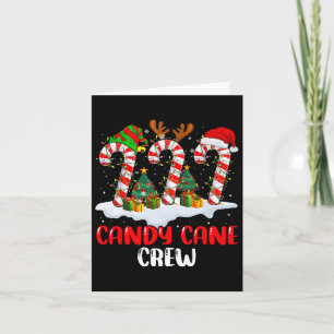 Candy Cane Crew Christmas Funny Family Matching Pa Card