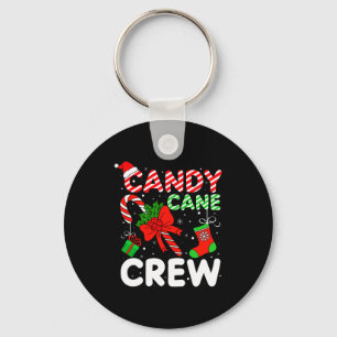 Candy Cane Crew Christmas Funny Xmas Matching Fami Key Ring