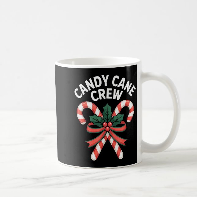Candy Cane Crew Christmas Girls Boys Kids Adult Ho Coffee Mug (Right)