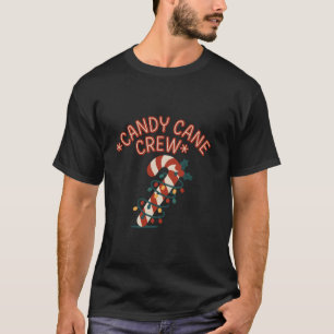 Candy Cane Crew Christmas Lights Family Kids Boys  T-Shirt