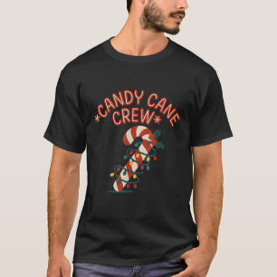 Candy Cane Crew Christmas Lights Family Kids Boys  T-Shirt