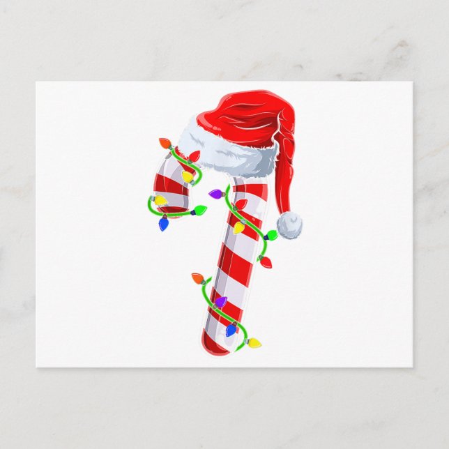 Candy Cane Crew Christmas Lights Family Matching X Holiday Postcard (Front)