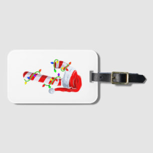 Candy Cane Crew Christmas Lights Family Matching X Luggage Tag