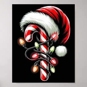 Candy Cane Crew Christmas Lights Family Matching X Poster