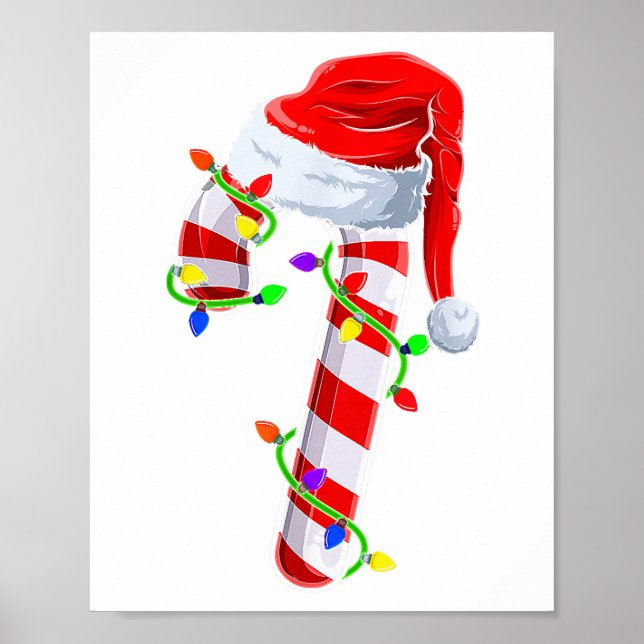 Candy Cane Crew Christmas Lights Family Matching X Poster (Front)