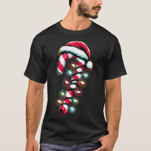 Candy Cane Crew Christmas Lights Family Matching X T-Shirt