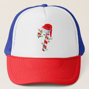 Candy Cane Crew Christmas Lights Family Matching X Trucker Hat