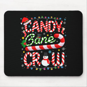 Candy Cane Crew Christmas Pajamas Adult Men Women Mouse Pad
