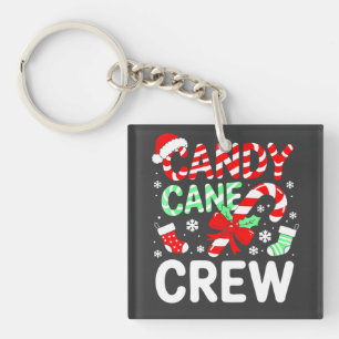 Candy Cane Crew Christmas Pyjamas Key Ring