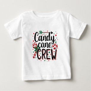 Candy cane crew Christmas snack Matching Cousins Baby T-Shirt