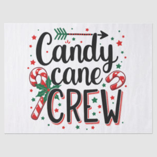 Candy cane crew Christmas snack Matching Cousins Tissue Paper