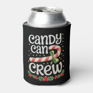 Candy Cane Crew Christmas Xmas Family Holiday Can Cooler