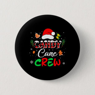 Candy Cane Crew Funny Candy Santa Funny Christmas  6 Cm Round Badge