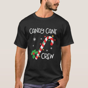 Candy Cane Crew Funny Christmas Candy Lover Xmas L T-Shirt