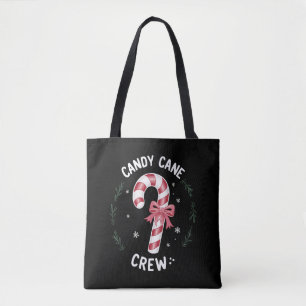Candy Cane Crew Funny Christmas Candy Lover Xmas Tote Bag
