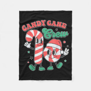 Candy Cane Crew - Funny Christmas Holiday Men Wome Fleece Blanket