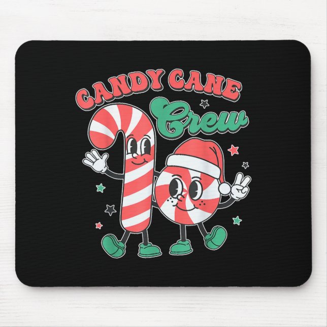 Candy Cane Crew - Funny Christmas Holiday Men Wome Mouse Pad (Front)