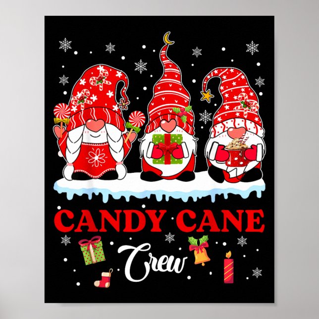 Candy Cane Crew Funny Christmas Holiday Men Women  Poster (Front)