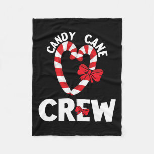Candy Cane Crew Funny Christmas Sweet Candy Merry  Fleece Blanket