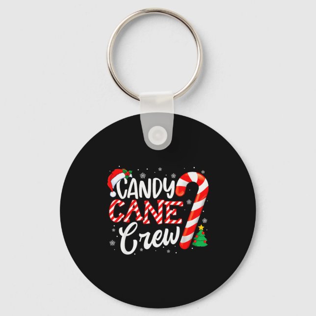 Candy Cane Crew Funny Xmas Christmas Pajamas Men W Key Ring (Front)