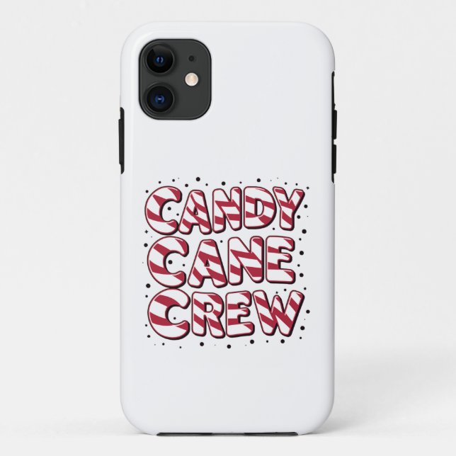 Candy Cane Crew Lover Christmas Xmas Pajama Case-Mate iPhone Case (Back)