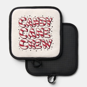 Candy Cane Crew Lover Christmas Xmas Pajama Pot Holder