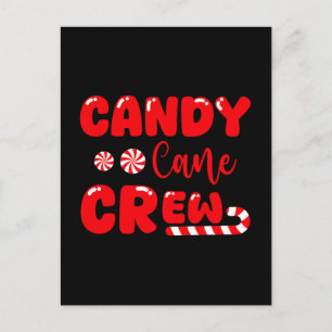 Candy Cane Crew Matching Family Candy Lover Holiday Postcard