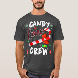 Candy Cane Crew Plaid Christmas Xmas Pyjamas Boys T-Shirt