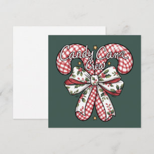 Candy Cane Crew Preppy Christmas Holiday  Card