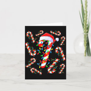 Candy Cane Crew Red And White Santa Funny Christma Card
