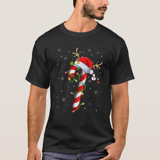 Candy Cane Crew Santa Christmas Lights Xmas Kids B T-Shirt (Front)