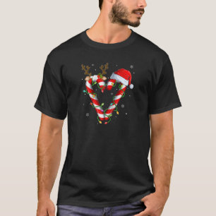 Candy Cane Crew Santa Christmas Lights Xmas Kids B T-Shirt