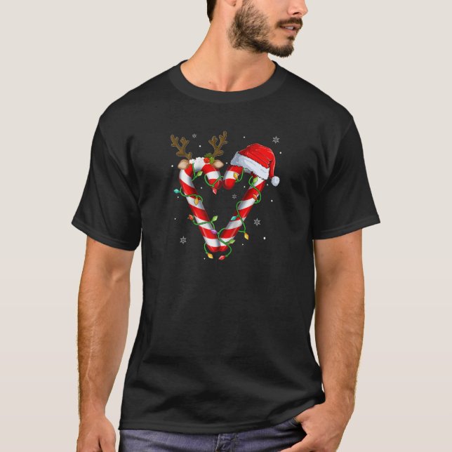 Candy Cane Crew Santa Christmas Lights Xmas Kids B T-Shirt (Front)