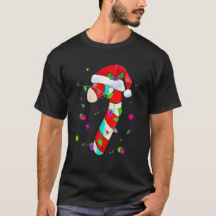 Candy Cane Crew Santa Christmas Lights Xmas Kids B T-Shirt