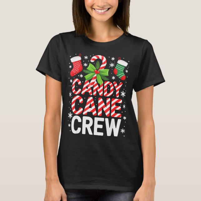 Candy Cane Crew Shirt Adult Men Women Kids Christm (Front)