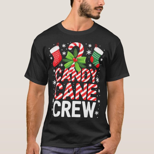 Candy Cane Crew Shirt Adult Men Women Kids Christm (Front)