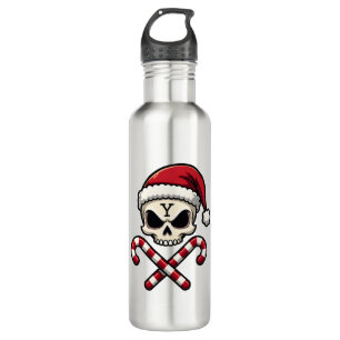 Candy Cane Crew Skull Christmas 2025 Funny Men Boy 710 Ml Water Bottle