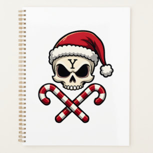 Candy Cane Crew Skull Christmas 2025 Funny Men Boy Planner