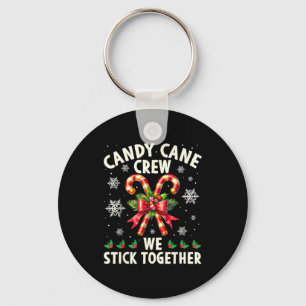 Candy Cane Crew We Stick Together Christmas Costum Key Ring