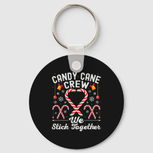 Candy Cane Crew We Stick Together Family Matching  Key Ring