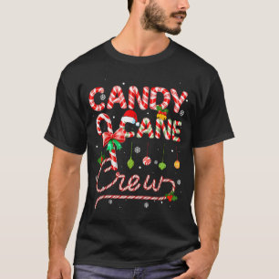 Candy Cane Crew Xmas Adult Men Women Kids Christma T-Shirt