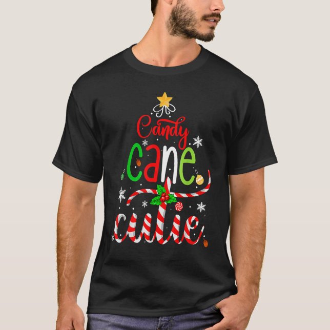 Candy Cane Cutie  Christmas Boys Girls Kids Xmas P T-Shirt (Front)