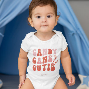 Candy Cane Cutie Christmas Holiday Baby Bodysuit