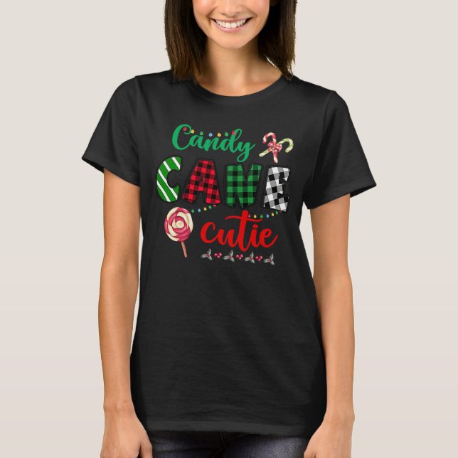 Candy Cane Cutie Christmas Stocking Stuffer  Kids T-Shirt (Front)